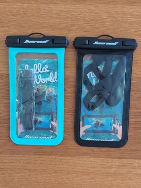 Waterproof Phone Pouch - Turquoise & Black